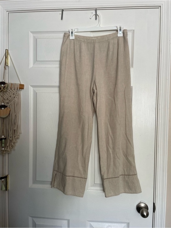 Caslon Pants - Vintage Caslon Women's size 6 Relaxed Linen Blend Pants - Beige